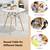 Dining Table Round White Modern Dining Table 31.5" W/Solid Wooden Leg For Kitche 6 thumbnail