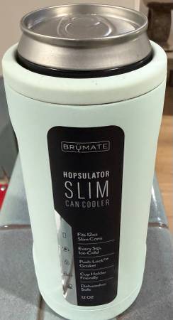 BrüMate Hopsulator Slim Can Cooler Insulated, 12oz Slim Cans, in Mist 1