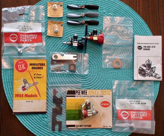 * Cox Pee Wee .020 & Tee Dee .010 RC Airplane Engines & Parts 1