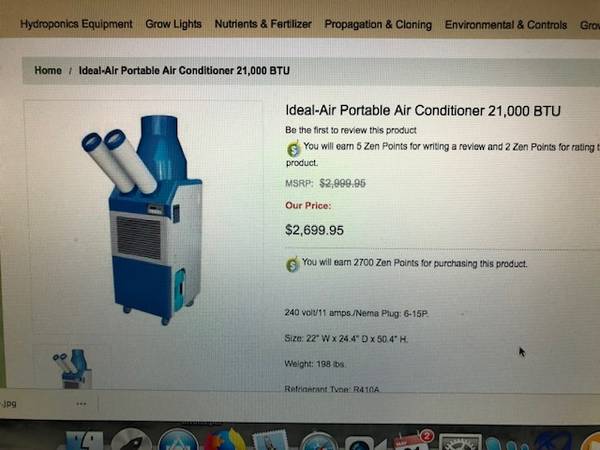 Portable Air Conditioning 21k BTU 1