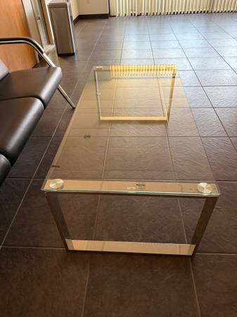 Glass and chrome table 1