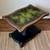 Refinished Solid Wood Pedestal Accent Table w/ Green Leather Top 5 thumbnail