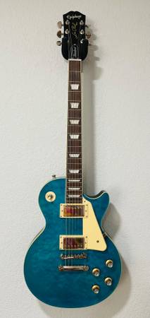 Epiphone Les Paul Standard '60s Quilt Top (Translucent Blue) 1
