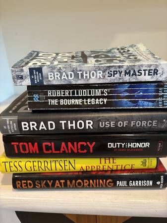 6 THRILLERS, 4 HARDCOVER, 2 PAPERBACK 1