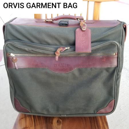 ORVIS Battenkill  Heavy Canvas Rolling Carry On Garment bag Luggage 1