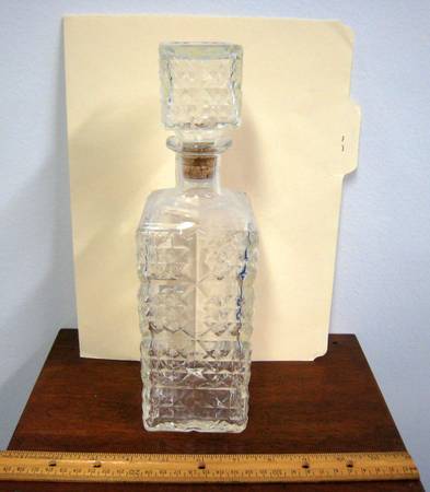 Pressed Glass Decanter 1