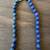 * Nice, vintage long blue bead necklace with gold spacer beads * 3 thumbnail