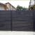 Metal HORIZONTAL SLAT Fence Panel (6'Hx6'W) Black or Basalt Grey 15 thumbnail