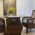 Dining set glass Top table with 4 chairs Natural Rattan by Boca Rattan 5 thumbnail