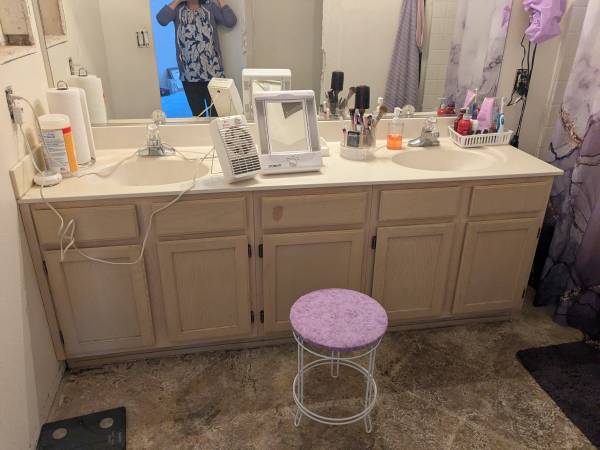 Bathroom stuff not available until end of June 1