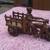 RARE & ORIGINAL HUBLEY CAST IRON TOY MOTORCYCLE WITH CRASH CART 1 thumbnail