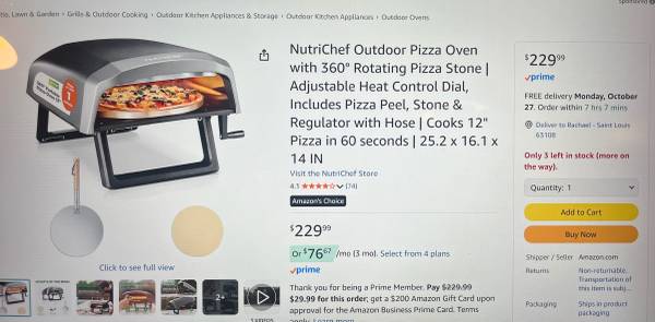 Pizza oven NEW price reduced 1