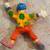 3 Folk Art COLORFUL Paper Mache Circus Clown 6 thumbnail