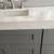 59"W Dark Gray Shaker Bathroom Vanity Quartz Top Soft Close Used 7 thumbnail