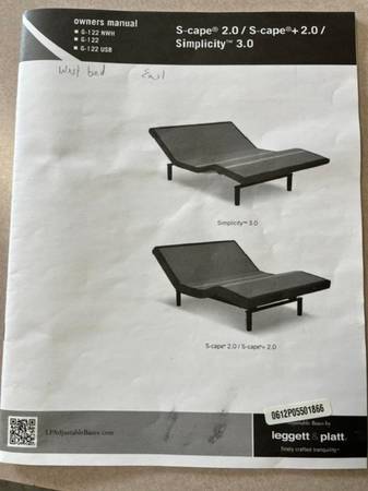 Electric Adjustable Twin Extra Long Bed 39"x80" 1