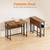 Huuger 31.5" Folding Computer Desk with Storage Shelf (Rustic Brown) 3 thumbnail