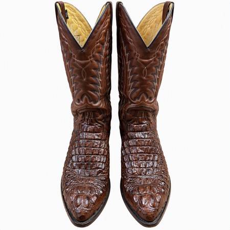 Dan Post Genuine Caiman Horn-Back Boots 1