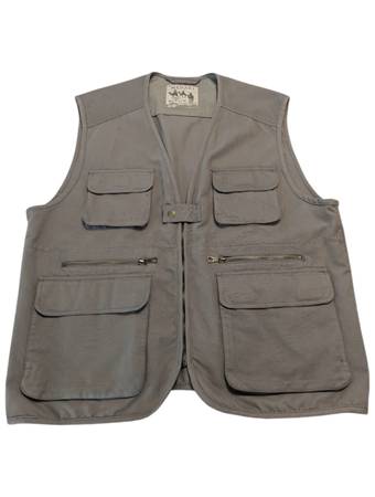 90s Gorpcore Mehari By Mobaco Greenish Gray Utility Vest Men's XL* 1