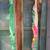 2 MEXICAN FOLK ART SUNFLOWER HAND CARVED WOOD 6' POST ARTSY COLUMNS 2 thumbnail