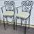 Nice Decorative Pair Swiveling Wrought Iron Counter Height Bar Stools 3 thumbnail