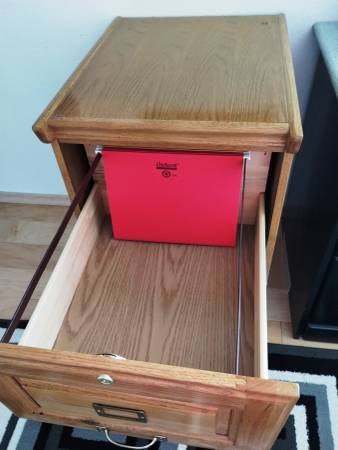 Oak File Cabinet - $10 (Renton)63471460612225122