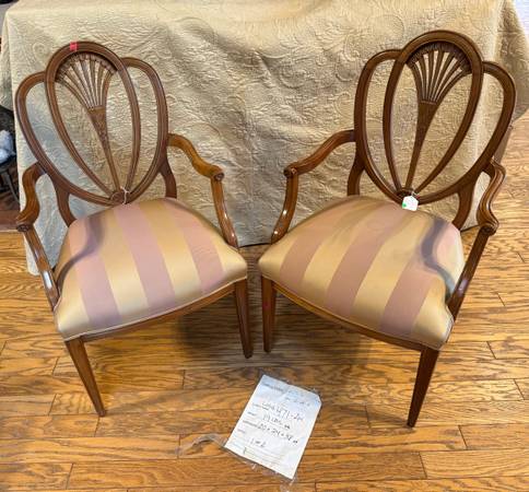 MICHAEL JACKSON’S !!! — Hepplewhite Style Shield Shaped Armchairs 1
