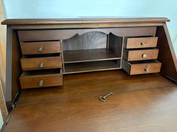 Antique Walnut Solid Wood Cabinet by Jasper Co 1