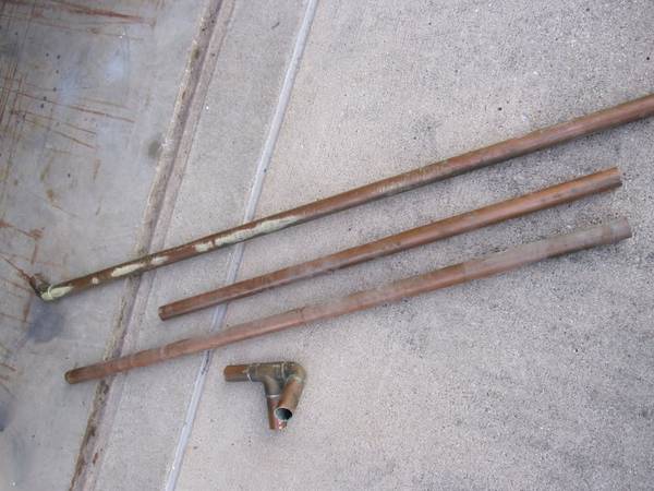 1.5" DIAMETER COPPER PIPE PLUS FITTINGS, 10 FEET 1
