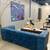 Suede blue sofa 3 thumbnail