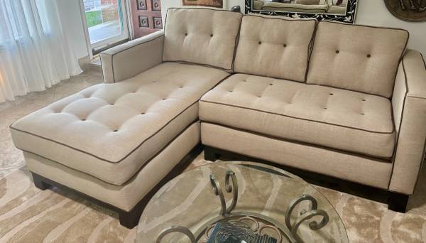 Modern Transitional Custom Upholstered Chaise Sofa 1
