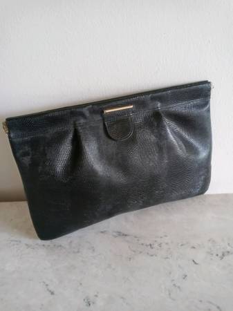 1960s Phillippe Lizard Embossed Clutch Handbag Purse 1