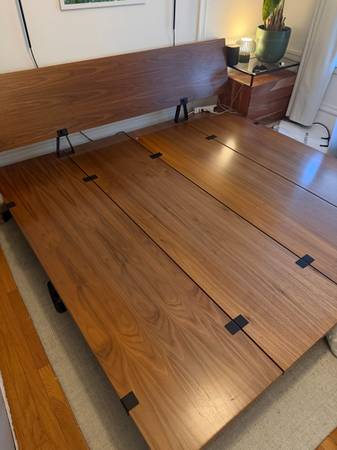 Floyd King Bed Frame + Headboard — Walnut 1