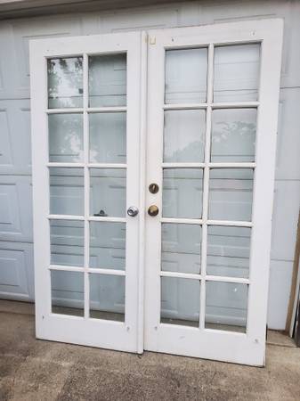 Wood French doors 1
