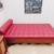 Vintage artisan made leather wood daybed, Barcelona style 9 thumbnail