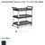 Rubbermaid XTRA #4091 3-Shelf Ultility Carts Matching Pair 4 thumbnail