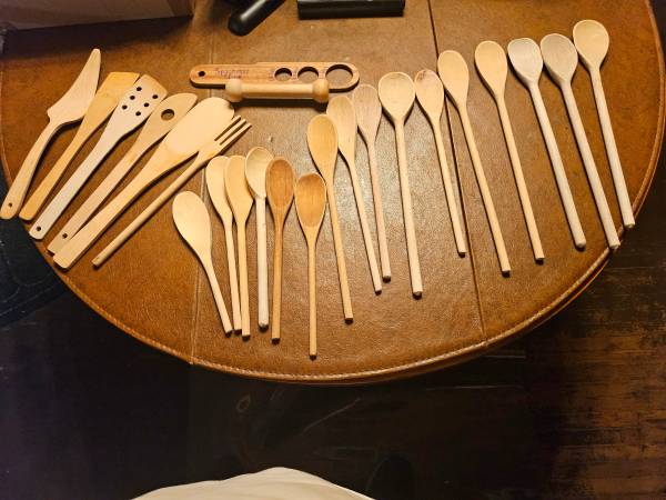 wooden cooking baking utensils 1
