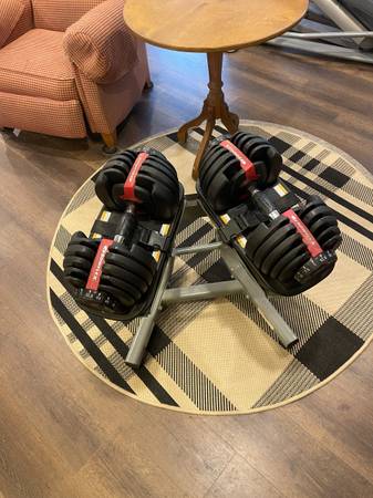 Bowflex Adjustable Dumbbells, with Stand 1