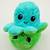 Tee Turtle 4" Green and Teal Blue Reversible Octopus Stuffed Animal 1 thumbnail