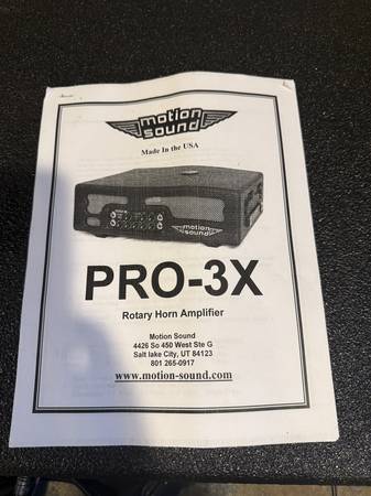 Motion Sound Pro-3X Rotary Horn Amp - musical instruments - by