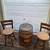 Whiskey barrel thick round glass top with swivel stool FREE DELIVERY 16 thumbnail