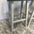 Pair of 2 Tall Modern Gray Bar Stools 31” Seat Height Contoured Seat 3 thumbnail
