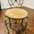Hollywood Regency Style Metal Upholstered Vanity Chair 2 thumbnail