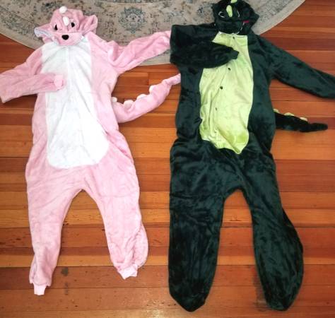 His + Hers Adult Plush Dinosaur Halloween Costumes 1