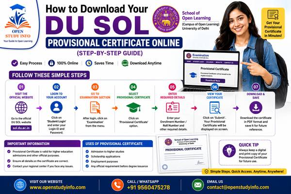 Process for Downloading DU SOL Provisional Certificate 2026 1
