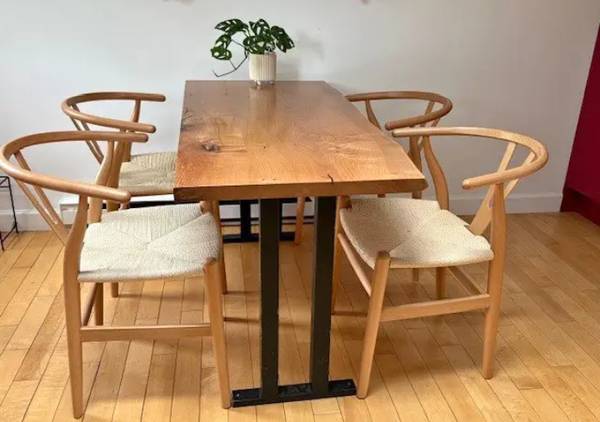 Maple Live Edge Table Ecofusion Base Made by Live 1