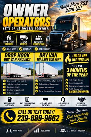 🚛 CDL-A Owner Operators - FUEL DISCOUNTS - HOME ON WEEKENDS! 1