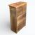 Rustic Brown Reclaimed Wood 3-Drawer Nightstand / Accent Chest 10 thumbnail