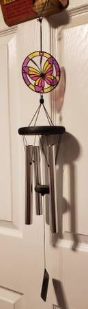 Stained Glass Butterfly Wind Chime - New 1