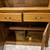 48” round Oak Kitchen set . Leather sofa and chair , Maple Hutch 5 thumbnail