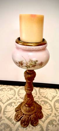 Large vintage decorative candle holder H20xW7 inch Lbs 6.5 1